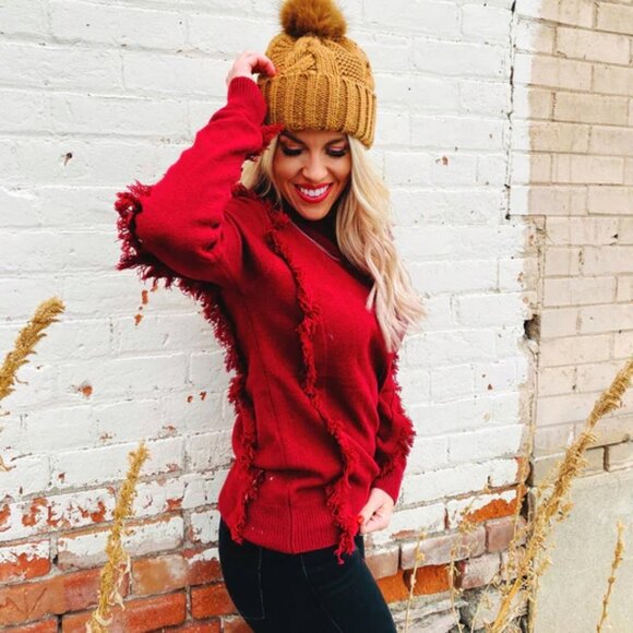 Elan Sweaters - Elan Fringe Sweater